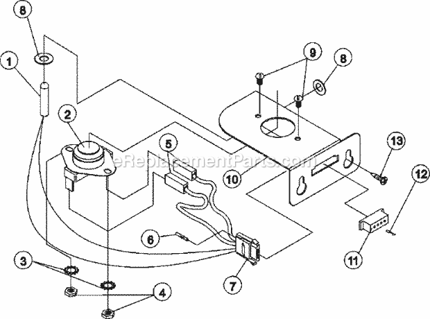 Maytag MDG50MNVWW Commercial Laundry (Dryer Gas) Sensor Bracket Diagram