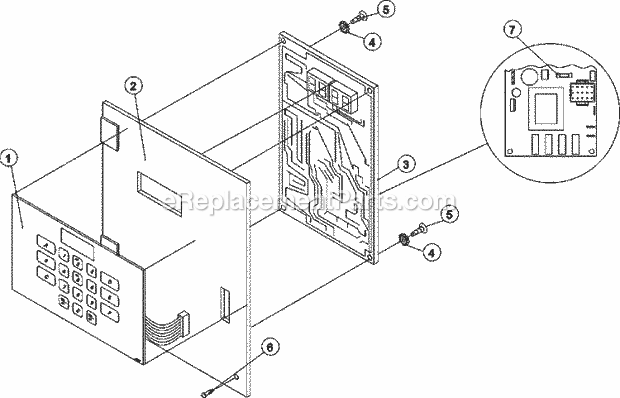 Maytag MDG50MNVWW Commercial Laundry (Dryer Gas) Control Panel (Microprocessor) Diagram