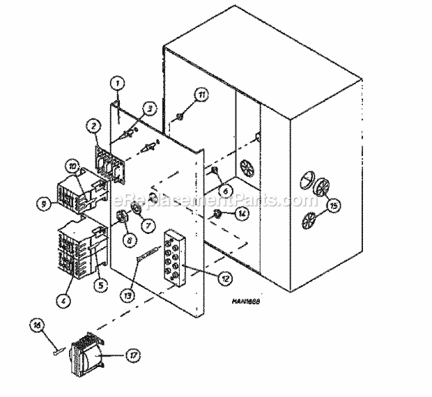 Maytag MDG50PN2VW Maytag Commercial Dryer (Dryer Gas) Rear Control Box Assembly (Pn2vw) Diagram