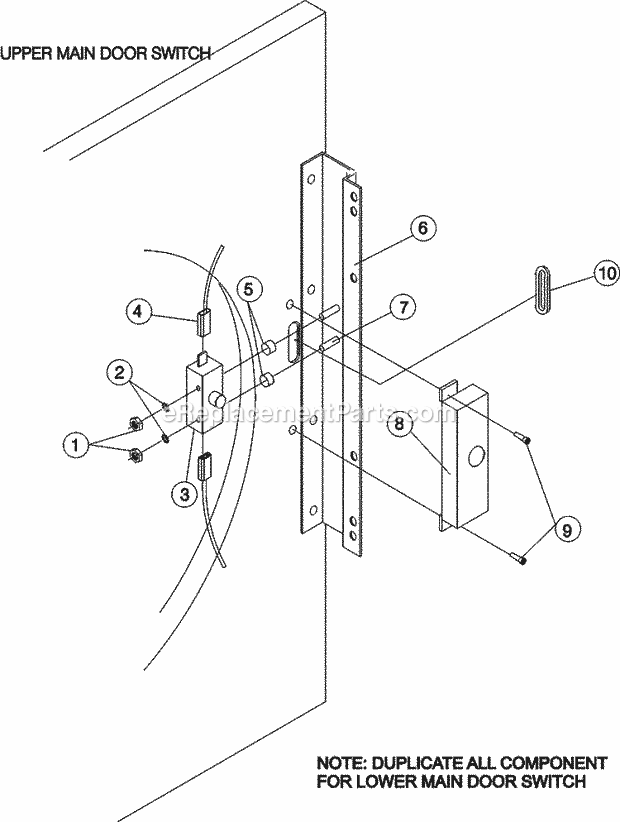 Maytag MDG50PNVWW Commercial Laundry (Dryer Gas) Door Switch Diagram