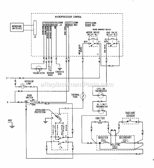 Maytag MDG5500AWQ Residential Residential Dryer Wiring Information (at Series 34) Diagram