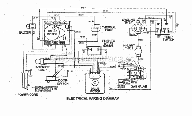 Maytag MDG6200AWW Residential Dryer Wiring Information Diagram