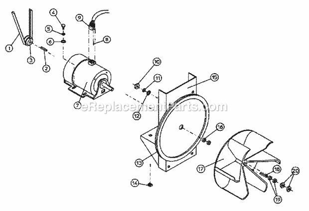 Maytag MDG75MNAWW Manual, (Dryer Gas) Motor & Mount Assembly (Mnaw / Pn1a) Diagram