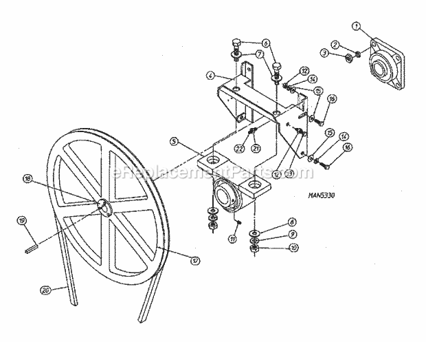 Maytag MDG75MNAWW Manual, (Dryer Gas) Tumbler Bearing Assembly Diagram