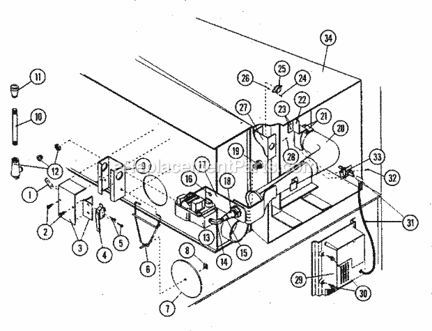 Maytag MDG75MNAWW Manual, (Dryer Gas) Burner Assembly (Prod. Prior 3 / 1 / 99) Diagram