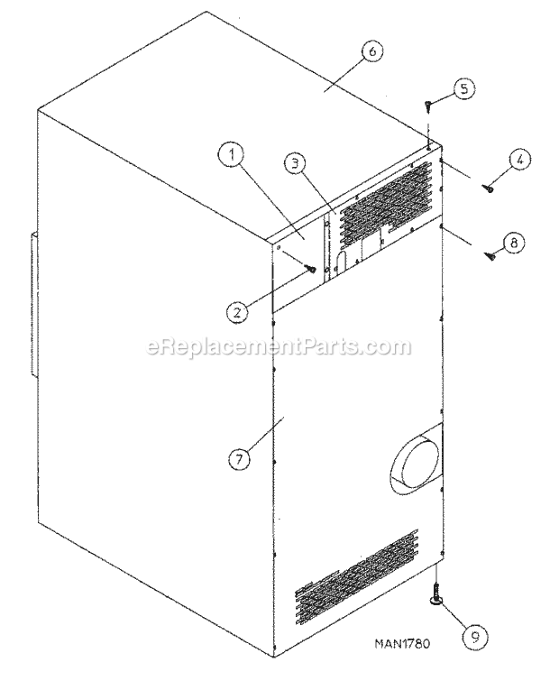 Maytag MDG75MNAWW Manual, (Dryer Gas) Cabinet Diagram