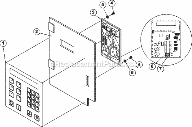 Maytag MDG75PNHWW Maytag Commercial Laundry (Dryer Gas) Control Panel (Microprocessor) Diagram