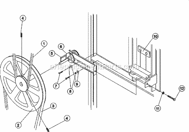 Maytag MDG75PNHWW Maytag Commercial Laundry (Dryer Gas) Idler Bearing Diagram