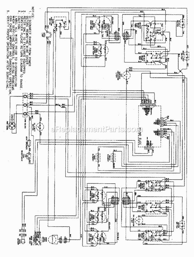 Maytag MER5775RCS Freestanding, Electric Maytag Cooking Wiring Information Diagram