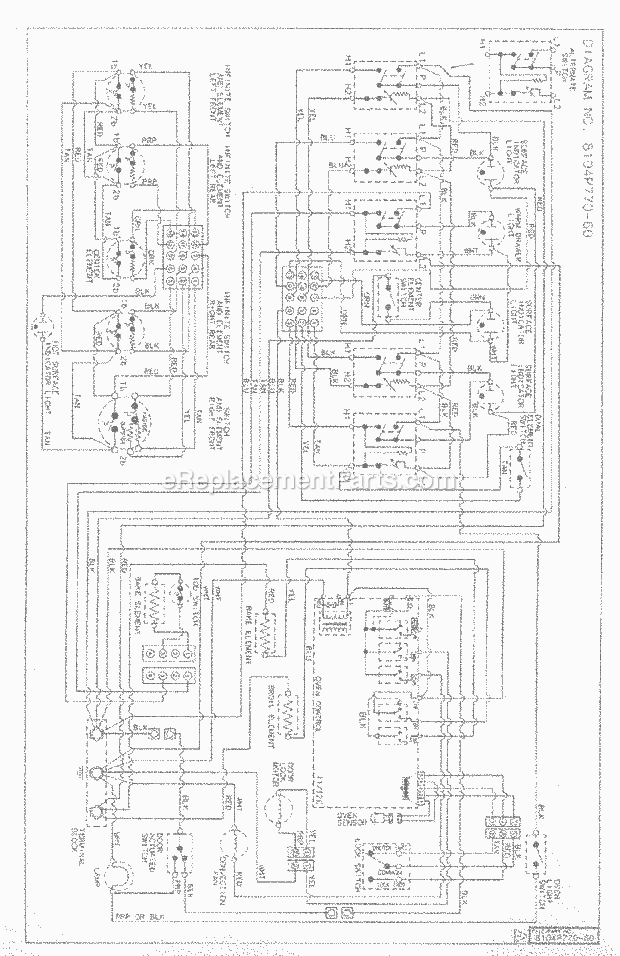 Maytag MER5880BAW Freestanding, Electric Range Wiring Information Diagram