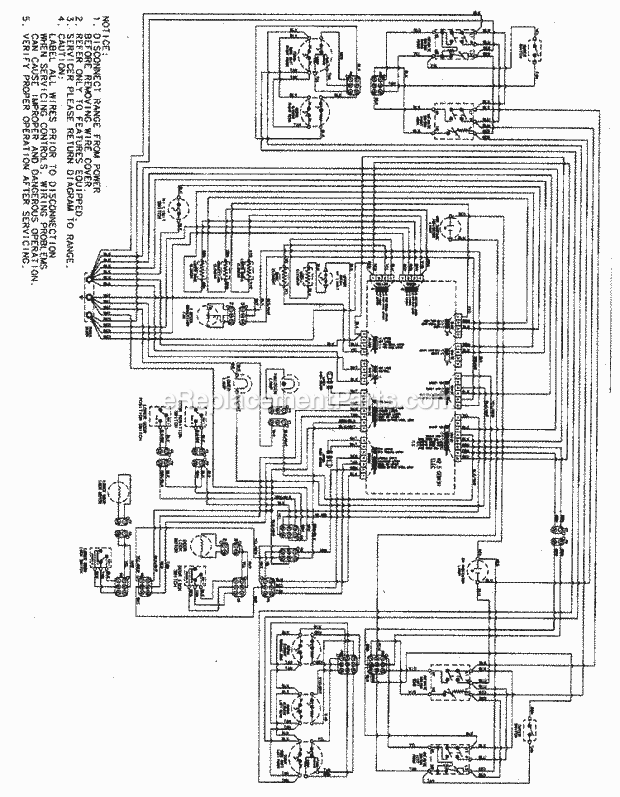 Maytag MER6875AAS Freestanding, Electric Maytag Cooking Wiring Information (Stl) Diagram