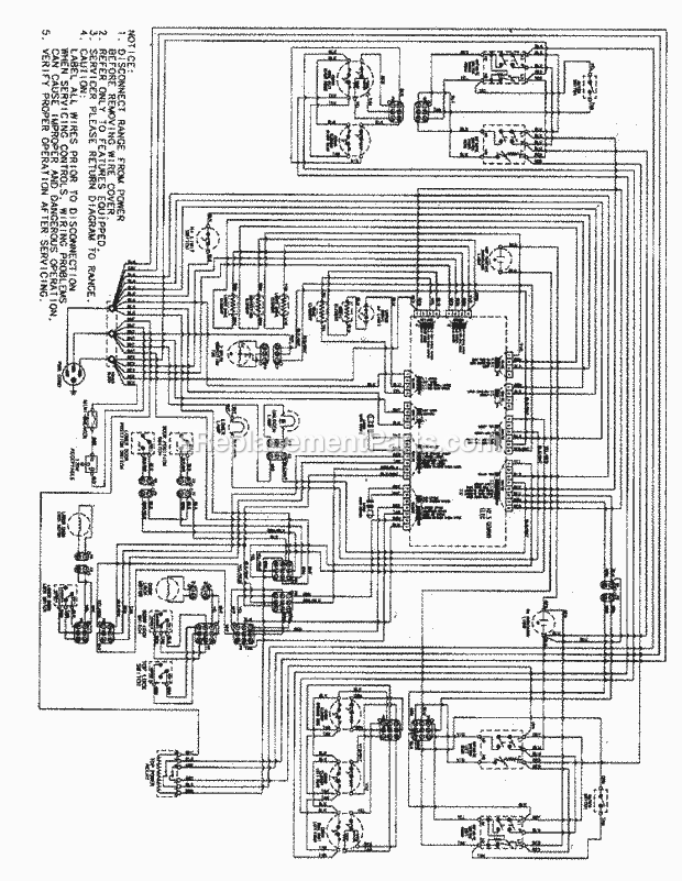 Maytag MER6875ACS Freestanding, Electric Maytag Cooking Wiring Information (Series 11) Diagram
