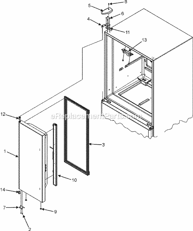 Maytag MFC2061KEQ Bottom Freezer Maytag Refrigeration Left Refrigerator Door Diagram