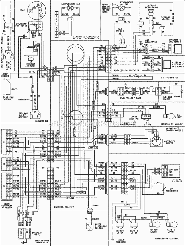 Maytag MFC2061KEQ Bottom Freezer Maytag Refrigeration Wiring Information Diagram