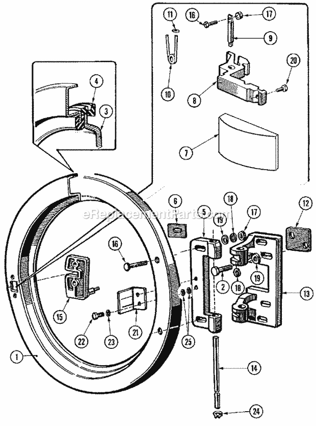 Maytag MFR18PCAVS Manual, (Washer) Door Diagram