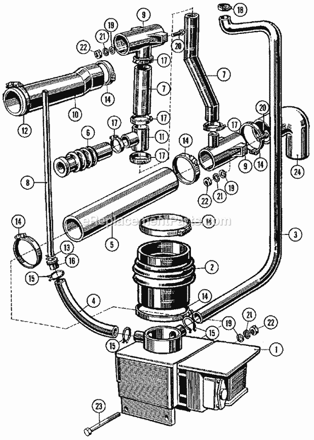 Maytag MFR18PCAVS Manual, (Washer) Drain & Hose Assembly (Series 10) Diagram