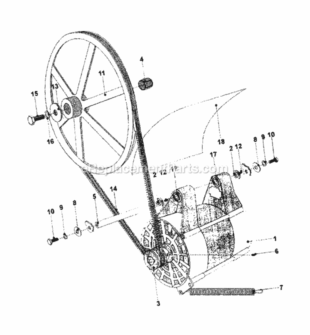 Maytag MFR18PCAVS Manual, (Washer) Motor & Basket Pulley (Series 11) Diagram