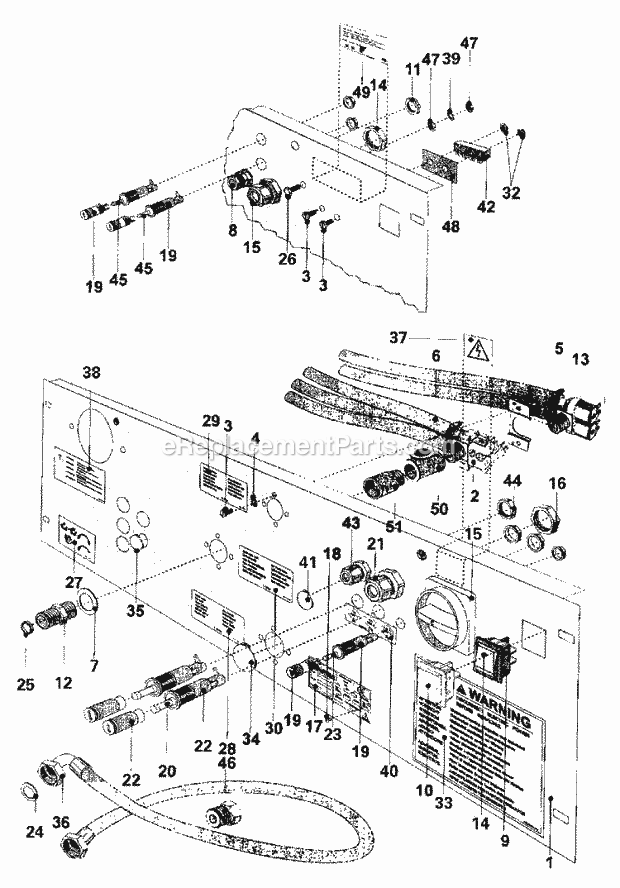 Maytag MFR18PCAVS Manual, (Washer) Water Valve & Rear Panel (Series 11) Diagram