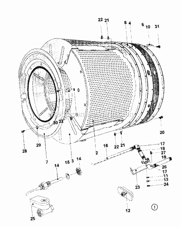 Maytag MFR18PCAVS Manual, (Washer) Basket & Outer Shell Assy. (Series 11) Diagram