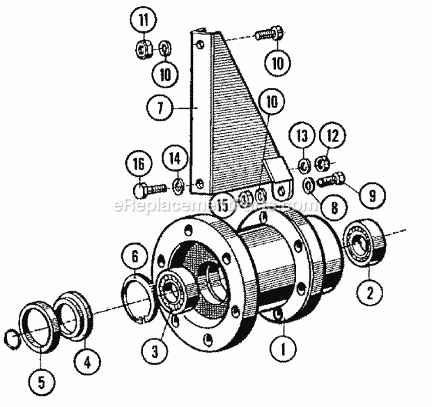 Maytag MFR18PCAVS Manual, (Washer) Bearings & Trunnion Assy. (Series 10) Diagram