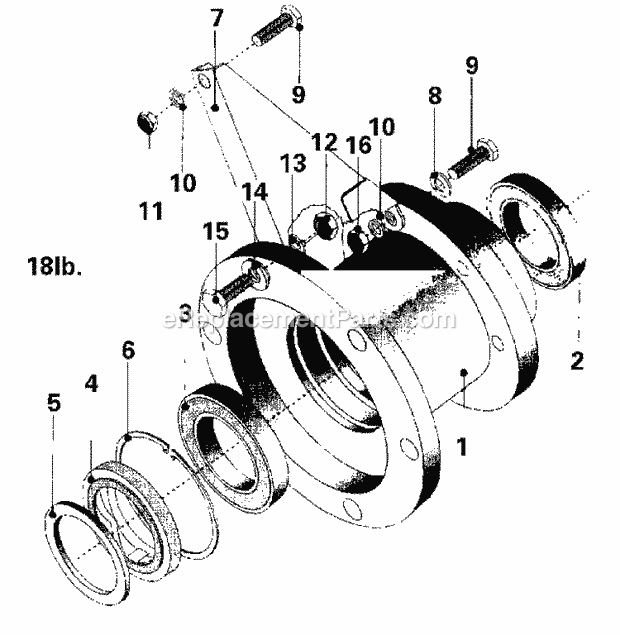 Maytag MFR18PCAVS Manual, (Washer) Bearings & Trunnion Assy. (Series 11) Diagram