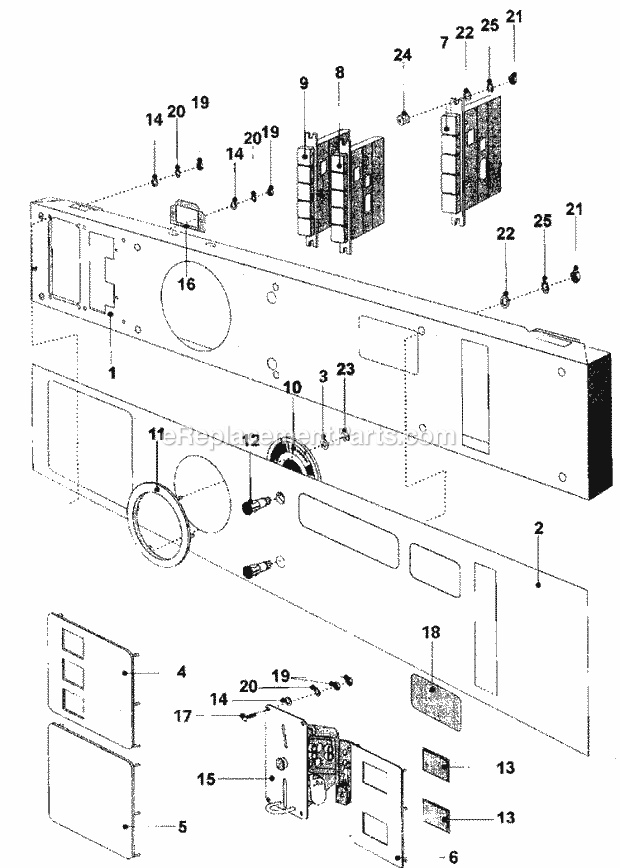 Maytag MFR25MCATS Manual, (Washer) Control Panel - Mc (Series 11) Diagram