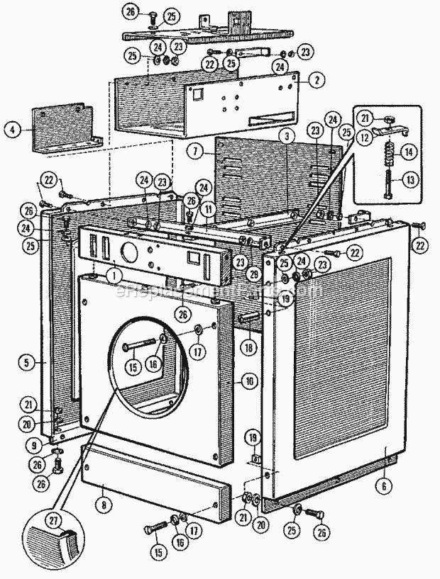 Maytag MFR25MCAVS Manual, (Washer) Cabinet (Series 10) Diagram