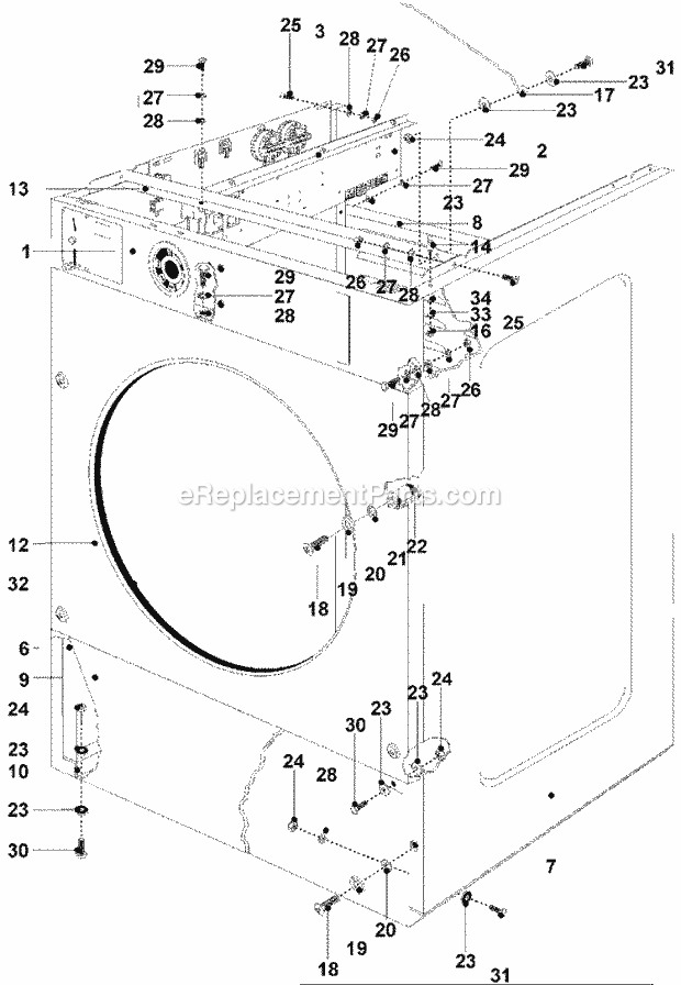 Maytag MFR25PDATS Maytag Laundry (Washer) Cabinet Diagram