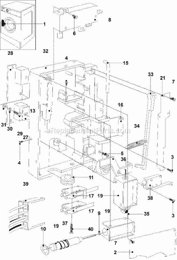 Maytag MFR25PDATS Maytag Laundry (Washer) Door Lock Diagram