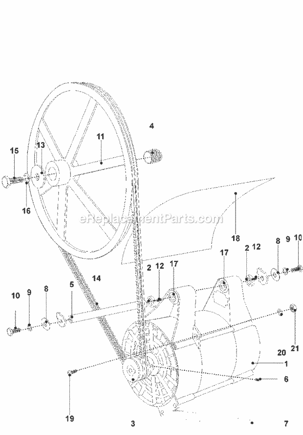 Maytag MFR25PDATS Maytag Laundry (Washer) Motor and Basket Pulley Diagram