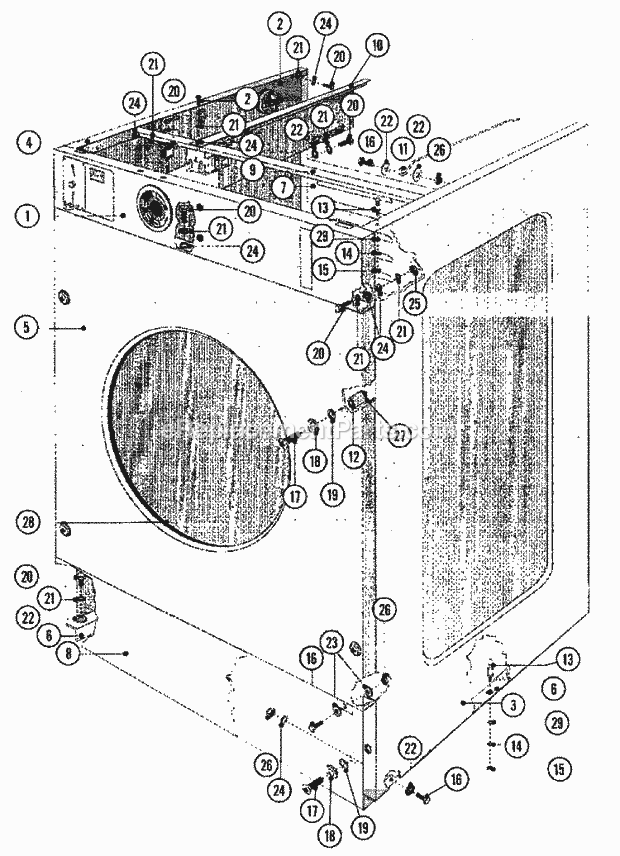 Maytag MFR35MCATS Manual, (Washer) Cabinet (Series 11) Diagram