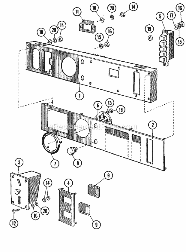 Maytag MFR35MCAVS Manual, (Washer) Control Panel (Mc) Diagram