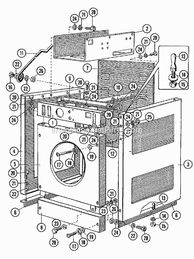 Maytag MFR35PDAVS Maytag Laundry (Washer) Cabinet Diagram