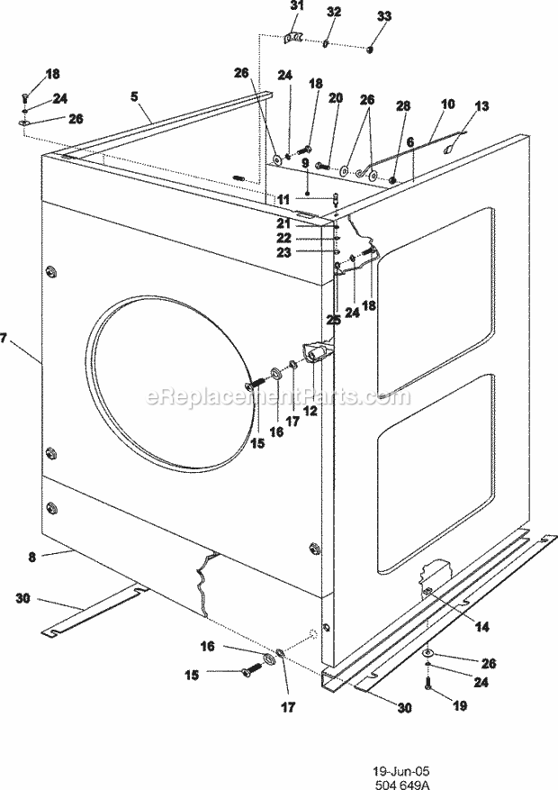 Maytag MFR80PNCTS Maytag Commercial Laundry (Washer) Cabinet (Pn) Diagram