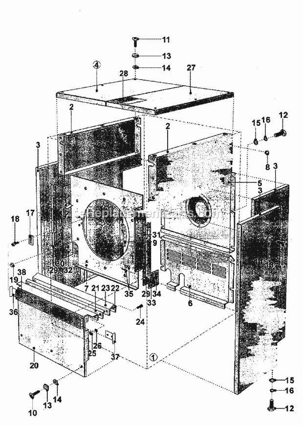 Maytag MFS100PAVS Manual, (Washer) Panels Diagram