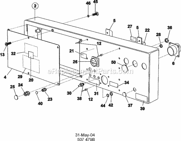 Maytag MFS100PFVS Maytag Commercial Laundry (Washer) Rear Panel Diagram