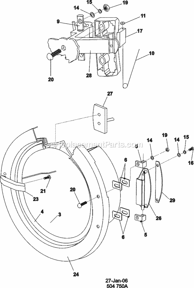 Maytag MFS25PNFTS Maytag Commercial Laundry (Washer) Door Diagram