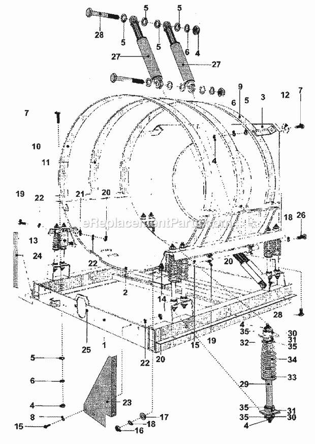 Maytag MFS35PNAVS Maytag Laundry (Washer) Frame Diagram