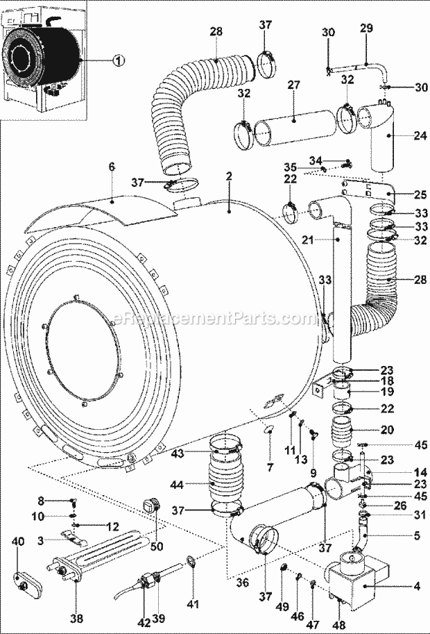 Maytag MFS50PNDVS Maytag Commercial Laundry (Washer) Basket and Outer Shell Assy Diagram