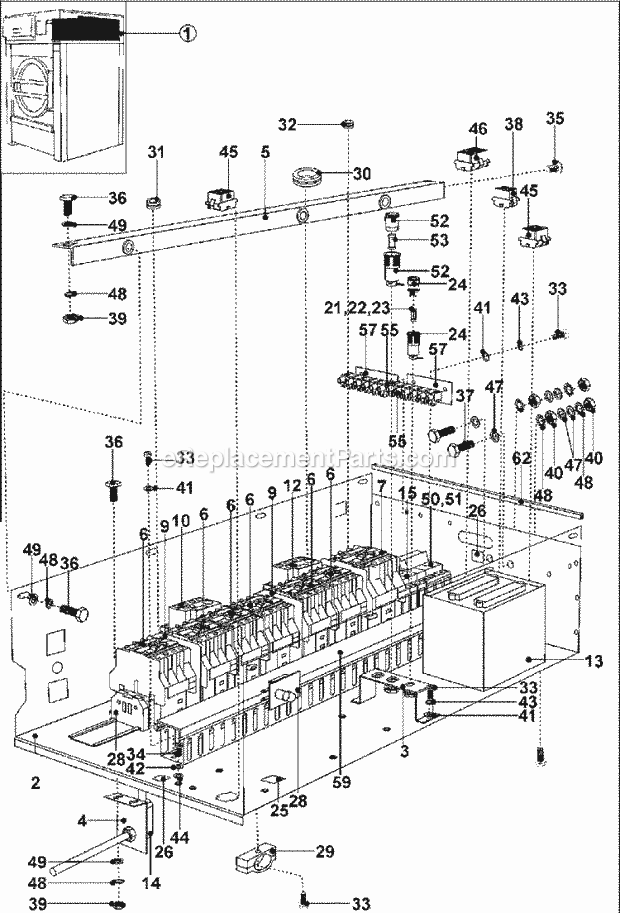 Maytag MFS50PNDVS Maytag Commercial Laundry (Washer) Electrical Components Diagram