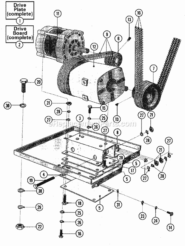 Maytag MFS80PNAVS Manual, (Washer) Motor & Basket Pulley Diagram