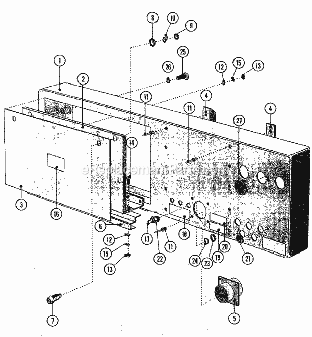 Maytag MFS80PNAVS Manual, (Washer) Rear Panel Diagram