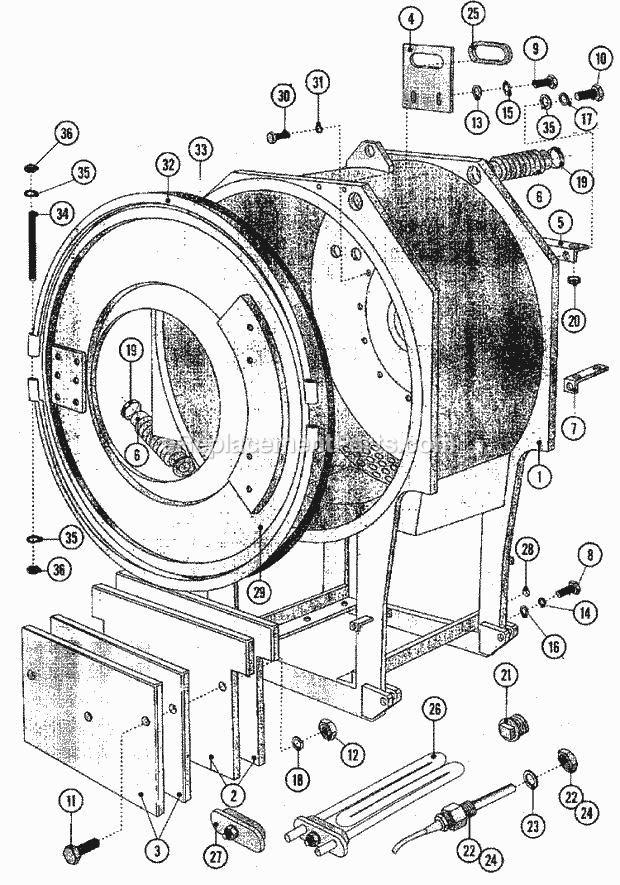 Maytag MFS80PNAVS Manual, (Washer) Tub Diagram