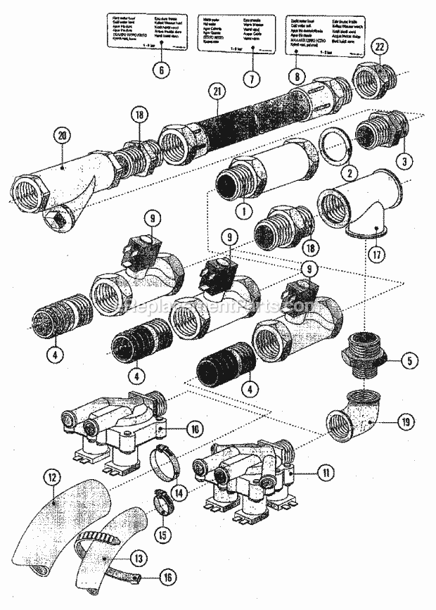 Maytag MFS80PNAVS Manual, (Washer) Valves Diagram