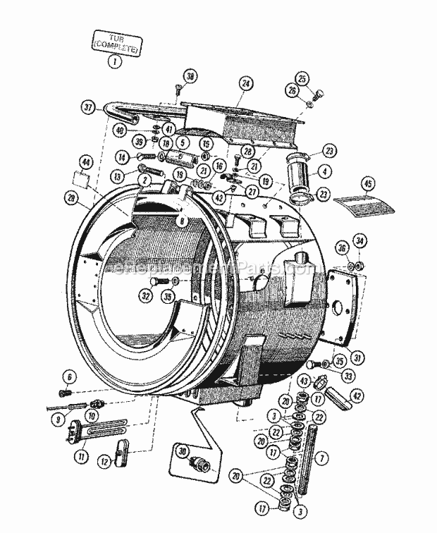 Maytag MFX50PNAVS Manual, (Washer) Outer Shell Assembly Diagram
