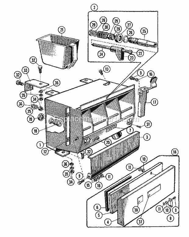 Maytag MFX50PNAVS Manual, (Washer) Soap Box Assembly Diagram