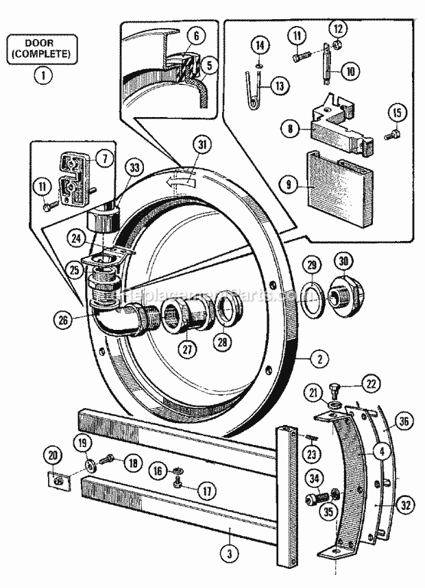 Maytag MFX50PNAVS Manual, (Washer) Door Diagram