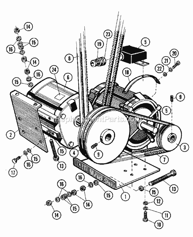 Maytag MFX50PNAVS Manual, (Washer) Motor & Pulley Diagram