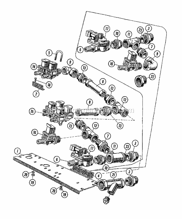 Maytag MFX75PNAVS Manual, (Washer) Water Valve Assembly (Two Waters) Diagram