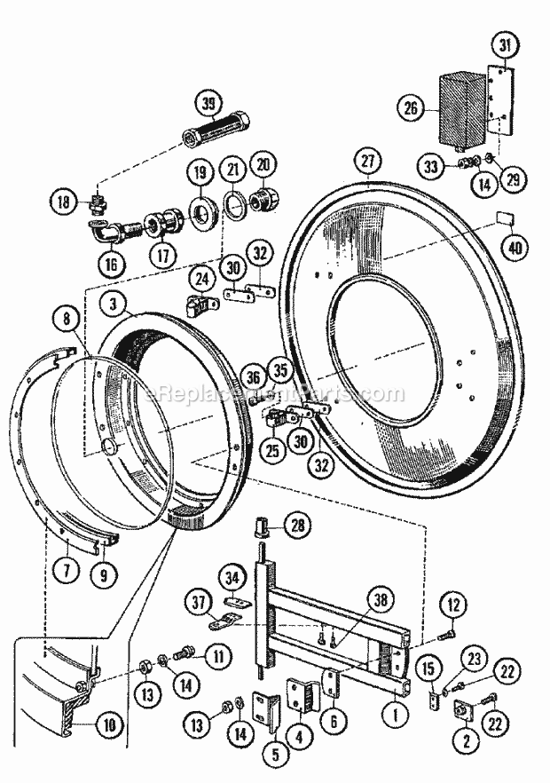 Maytag MFX80PNAVS Manual, (Washer) Door Diagram